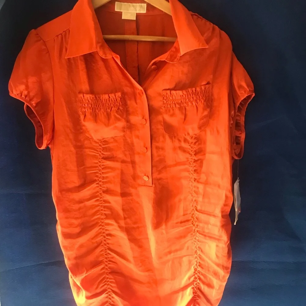 Michael Kors Orange blouse 12 - Picture 1 of 6
